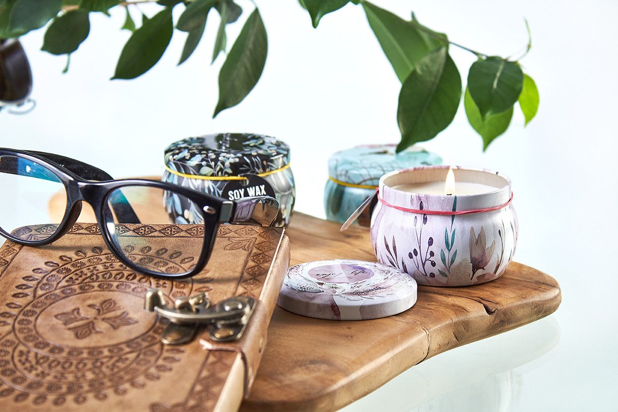 Art Tin Candle - Sea life